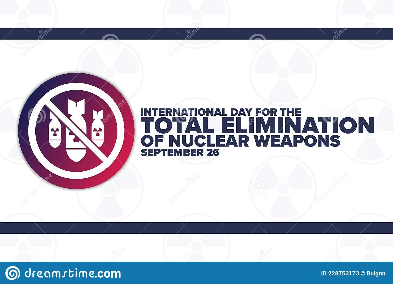 Journee internationale pour l elimination totale des armes nucleaires septembre concept vacances modele arr